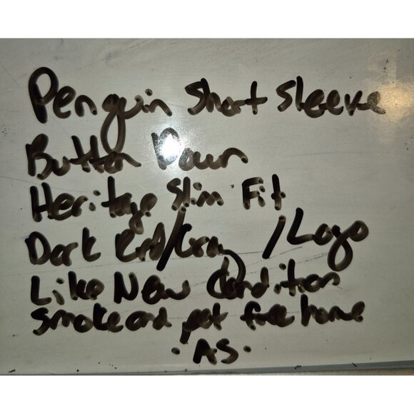 Original Penguin Heritage Slim Fit Short Sleeve Striped Button-Down Shirt L Beig - Picture 8 of 8